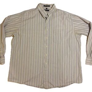 Playa Grande Monaco Button Down Shirt 100% Cotton Colorful Pastel Stripe Mens XL